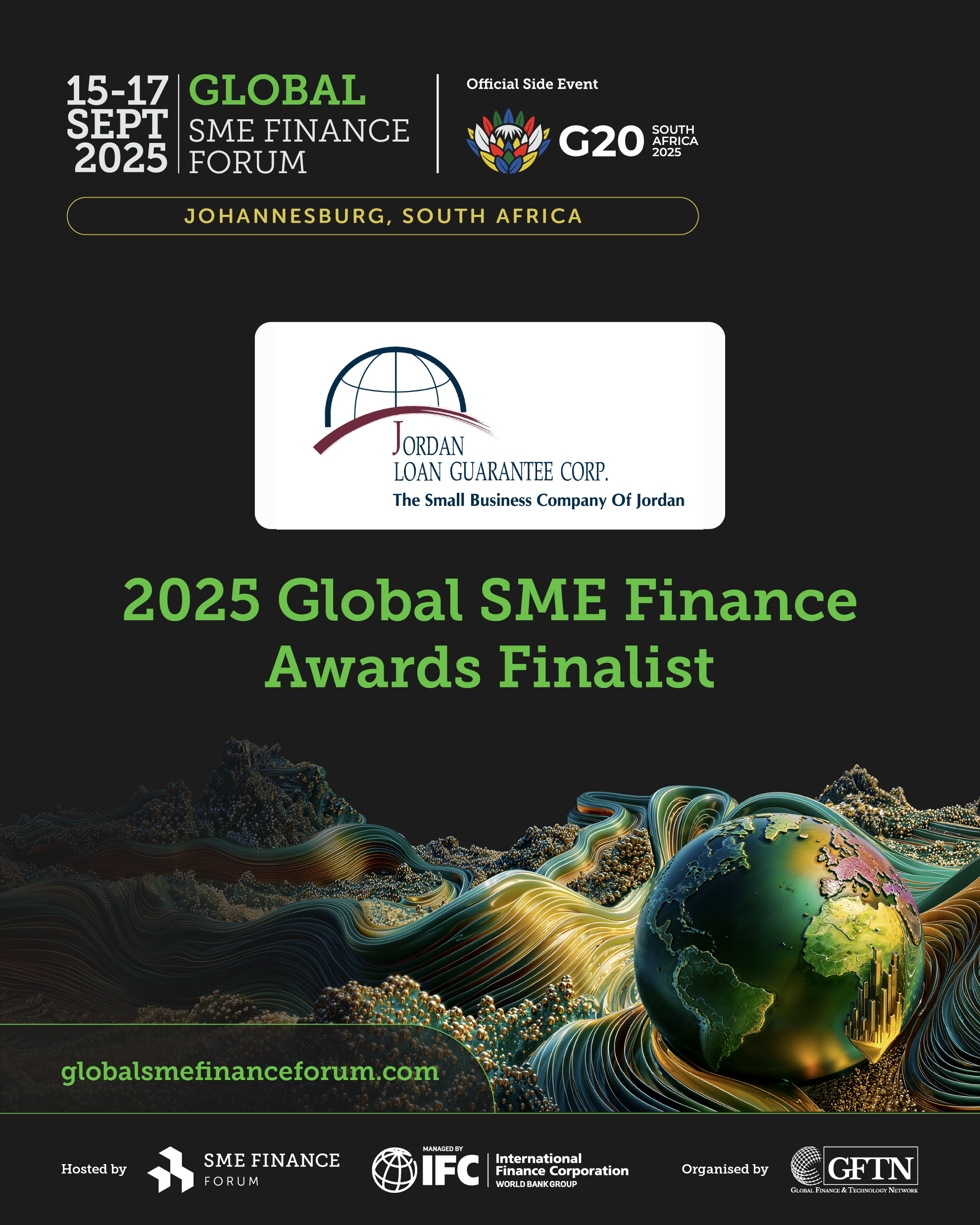 Jordan Loan Guarantee Corporation Named Finalist in the 2025 Global SME Finance Awards